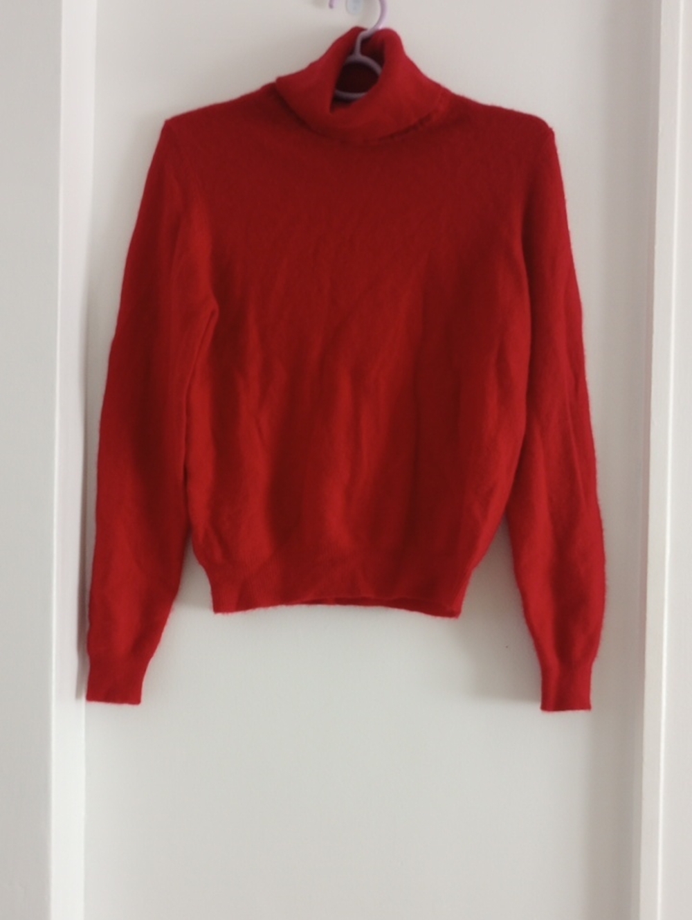 Valerie Stevens 100% Cashmere Red Turtleneck Sweater Size M